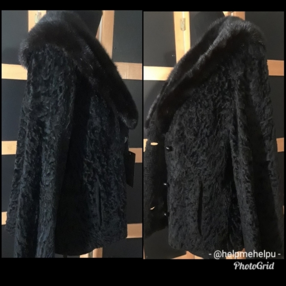 Broadtail Jacket w/Large Black Mink Collar - Picture 7 of 9